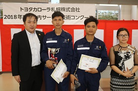 パアン技術訓練学校卒業生　技術コンクールで準優勝：ミャンマー