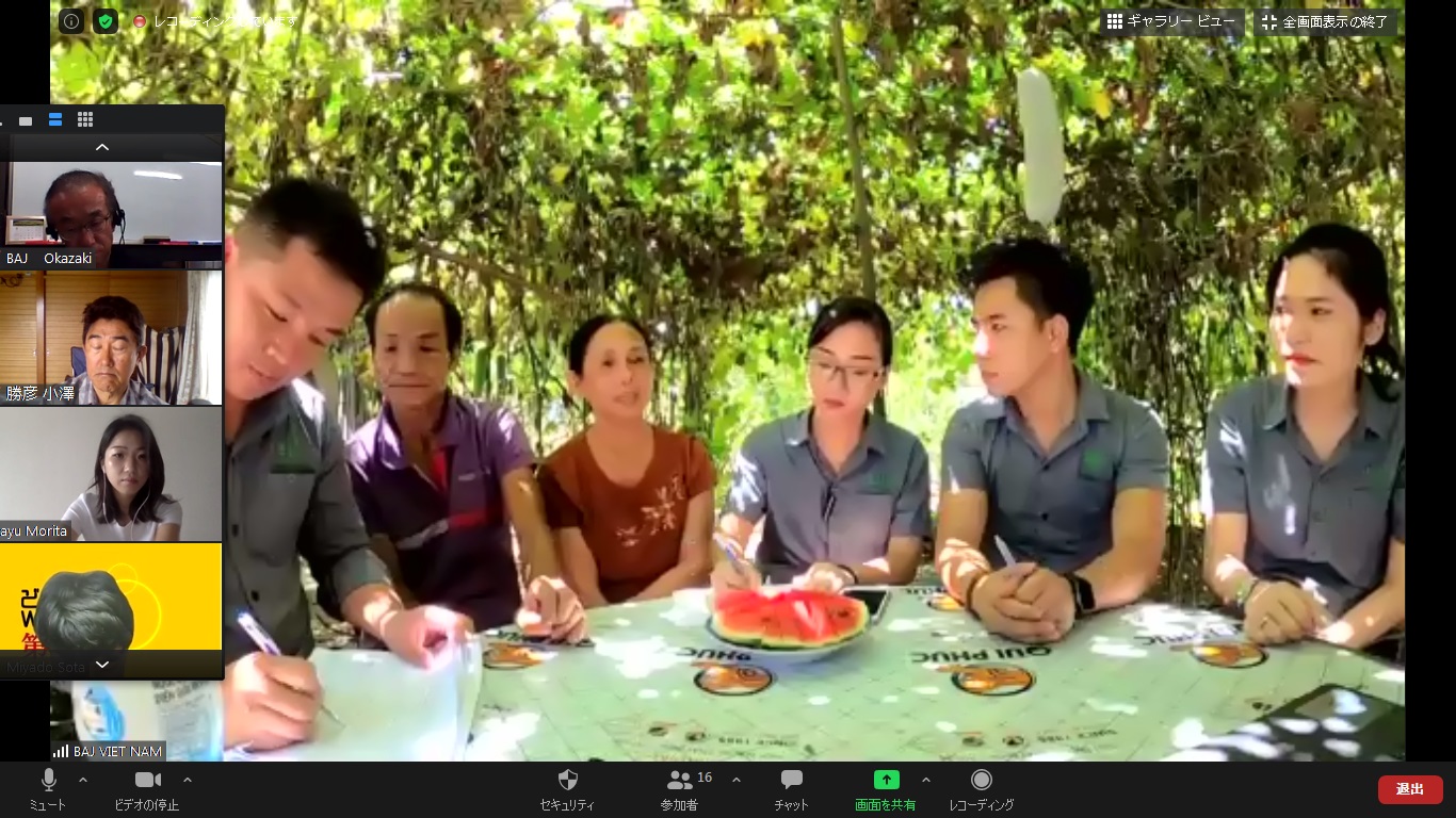 フエの農家と日本を結ぶオンライン・スタディ・ツアー始動：ベトナム
