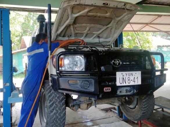 国連機関を影で支える「車両等機械類の整備事業」：ミャンマー